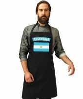 Argentinie vlag barbecuekeukenschort keukenschort zwart volwassenen