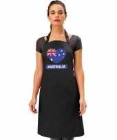 Australie hart vlag barbecuekeukenschort keukenschort zwart
