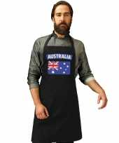 Australie vlag barbecuekeukenschort keukenschort zwart volwassenen