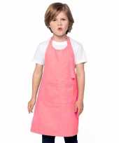 Basic kinderkeukenschort roze