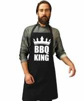 Bbq king barbecuekeukenschort keukenschort zwart heren