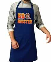 Bbq master barbeque keukenschort keukenschort kobalt blauw heren