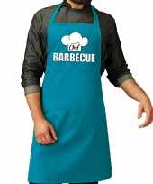 Chef barbecue keukenschort keukenschort turquoise heren