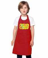 Knutselkeukenschort rood kinderen