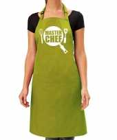 Master chef barbeque keukenschort keukenschort lime groen dames