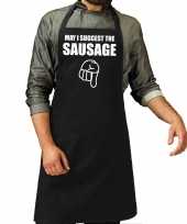 May i suggest the sausage cadeau katoenen keukenschort zwart heren