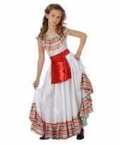 Mexicaans meisje kostuum rood keukenschortje