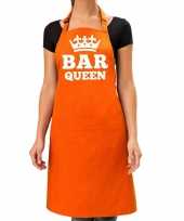 Oranje bar queen keuken keukenschort dames