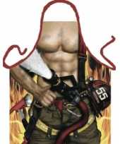 Sexy keukenschort brandweerman