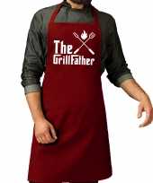 The grillfather barbecue bbq keukenschort rood heren
