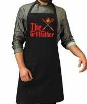 The grillfather barbecue keukenschort keukenschort zwart heren